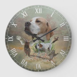 Englischer Pointer  Große Wanduhr