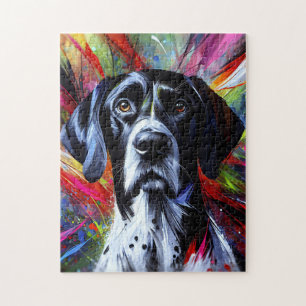 Englischer Pointer Hund Acryl Druck Bunt