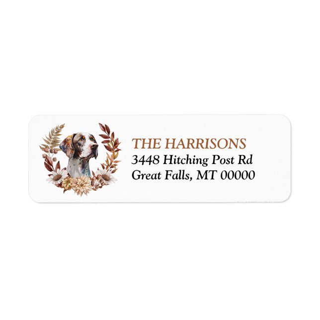 Englischer Pointer-Hund Herbstkranz (Vorne)