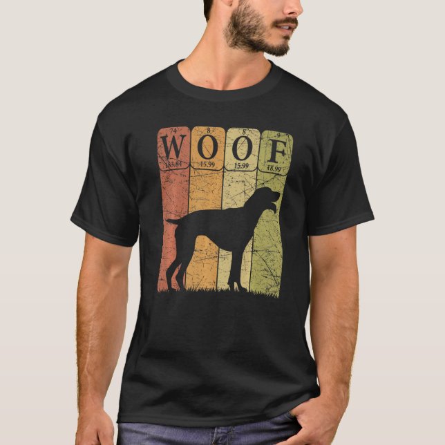 Englischer Pointer-Hund Periodensystem Elemente Hu T-Shirt (Vorderseite)