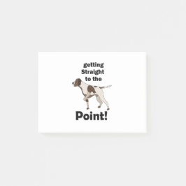 Englischer Pointer kommt direkt zum Punkt Post-it Klebezettel