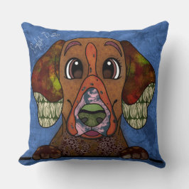 Englischer Pointer mit Handgemälde Kissen