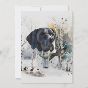 Englischer Pointer, Waldschnepfen-Jagdzeit, Kunst Einladung