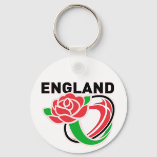 Englischer Rosen-Ball Rugby-Englands Schlüsselanhänger