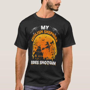 Englischer Schäferhund fährt Shotgun Englischer Sc T-Shirt