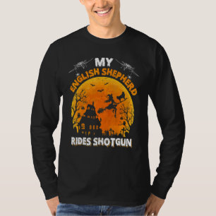 Englischer Schäferhund fährt Shotgun Englischer Sc T-Shirt