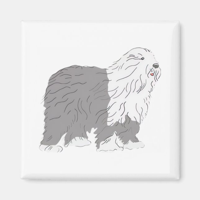 Englischer Schäferhund Magnet (Vorne)