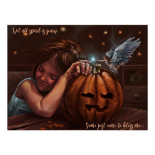 Englischer Segen Halloween süße Kunst Poster