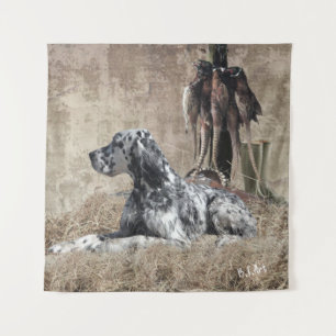Englischer Setter, Fasanenjagd Wandteppich