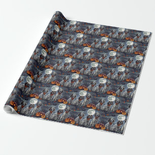 Englischer Setter Halloween Gruselig Geschenkpapier
