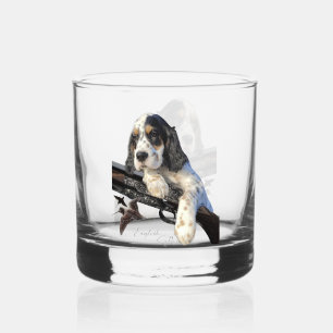 Englischer Setter, Jagd Whiskyglas
