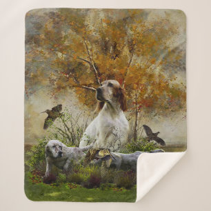 Englischer Setter mit Fasan, Kunst Sherpadecke
