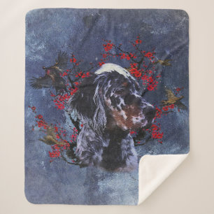 Englischer Setter mit Fasan, Kunst Sherpadecke