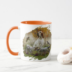 Englischer Setter mit Fasan, Kunst Tasse