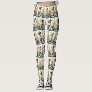 Englischer Setter mit Ostereiern Leggings