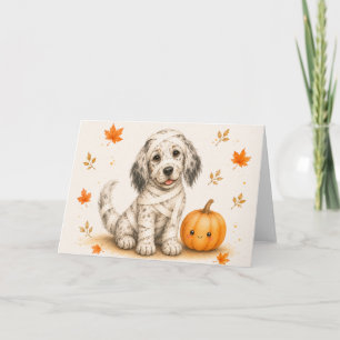 Englischer Setter Mumie Halloween Karte