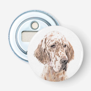 Englischer Setter Orange Belton Malerei Dog Art Flaschenöffner
