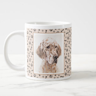 Englischer Setter Orange Belton Malerei Dog Art Jumbo-Tasse