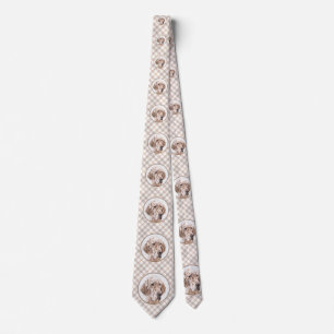 Englischer Setter Orange Belton Malerei Dog Art Krawatte