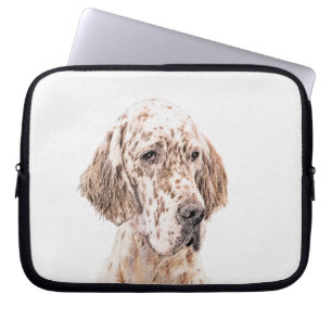 Englischer Setter Orange Belton Malerei Dog Art Laptopschutzhülle