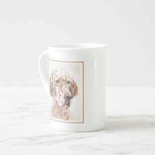 Englischer Setter Orange Belton Malerei Dog Art Prozellantasse