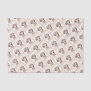 Englischer Setter Orange Belton Malerei Dog Art Seidenpapier