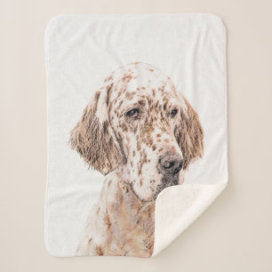 Englischer Setter Orange Belton Malerei Dog Art Sherpadecke