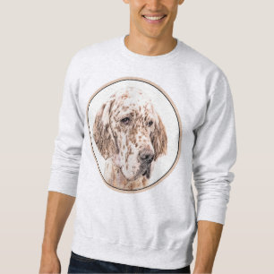 Englischer Setter Orange Belton Malerei Dog Art Sweatshirt