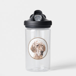 Englischer Setter Orange Belton Malerei Dog Art Trinkflasche