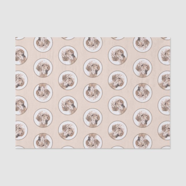 Englischer Setter Orange Belton Malerei Haustier H Seidenpapier (Vorderseite)