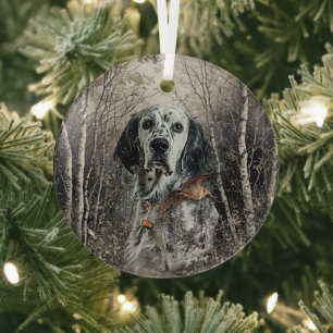 Englischer Setter  Ornament Aus Glas