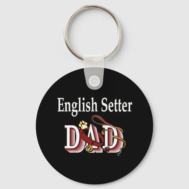 englischer Setter Papa Schlüsselanhänger (Vorderseite)