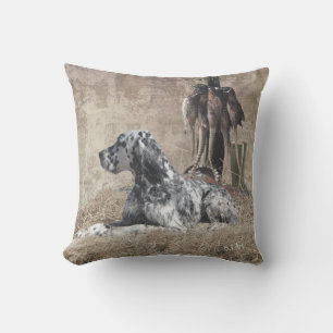 Englischer Setter, Pheasant Jägertester Poster Kissen