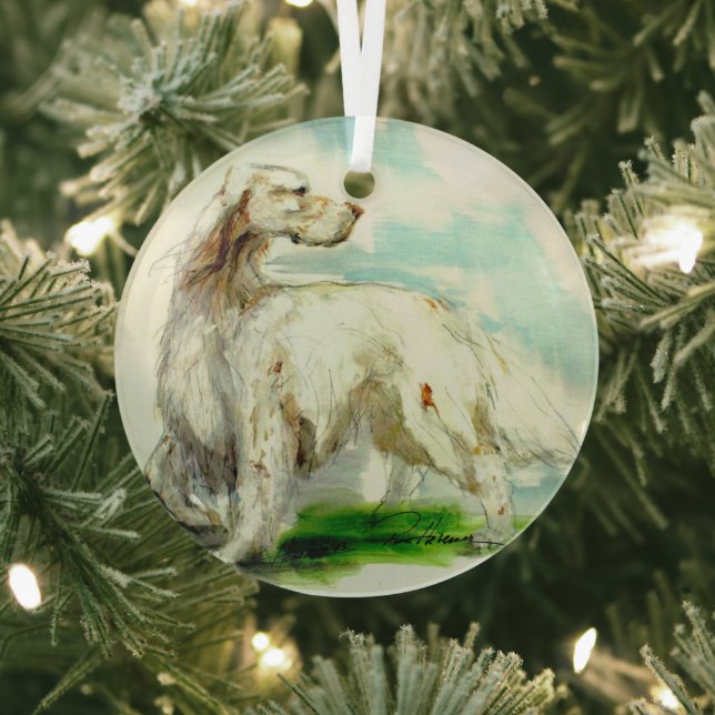 Englischer Setter von Hevener Glass Ornament (InSitu)