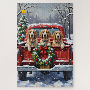 Englischer Setter Weihnachten Rotes Lastwagen Urla