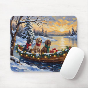Englischer Setter Weihnachtsboot Urlaub Mousepad