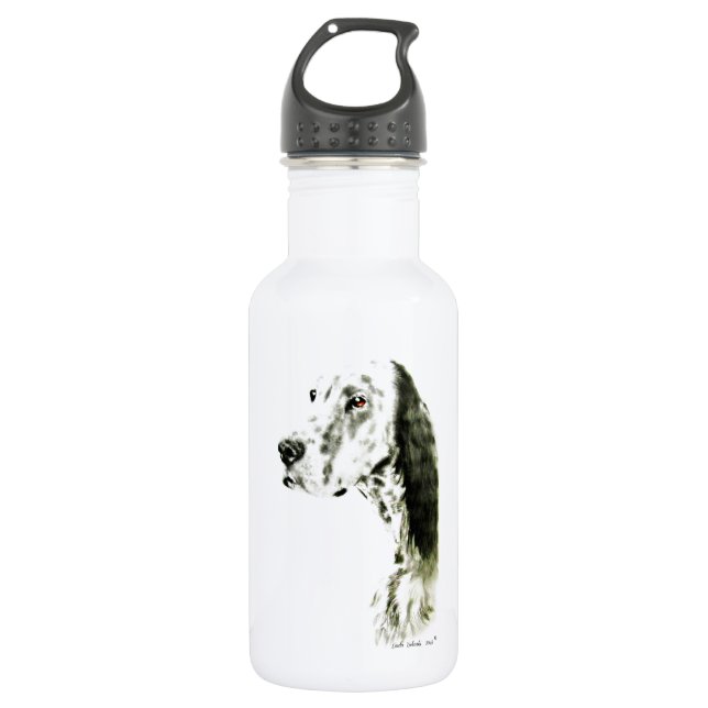 Englischer Setzer Edelstahlflasche (Vorderseite)