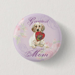 Englischer Setzer-Herz-Mama Button