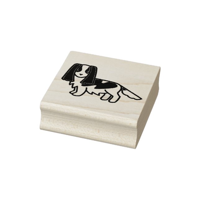 englischer Spanleber und weißer Cartoon Gummistempel (Stempel)