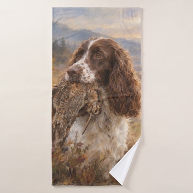 Englischer Springer Spaniel  Badhandtuch Set (Badehandtuch)