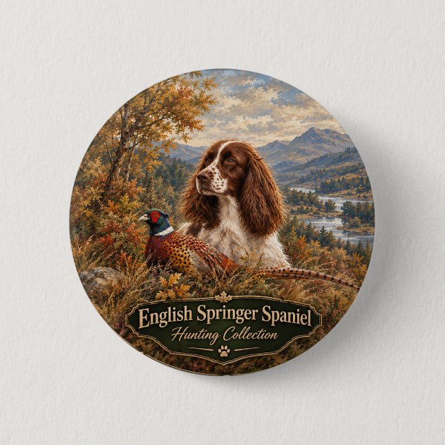 Englischer Springer Spaniel  Button (Vorderseite)