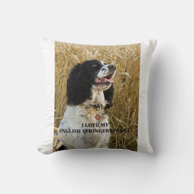 englischer Springer Spaniel bwlove w pic Kissen (Vorderseite)