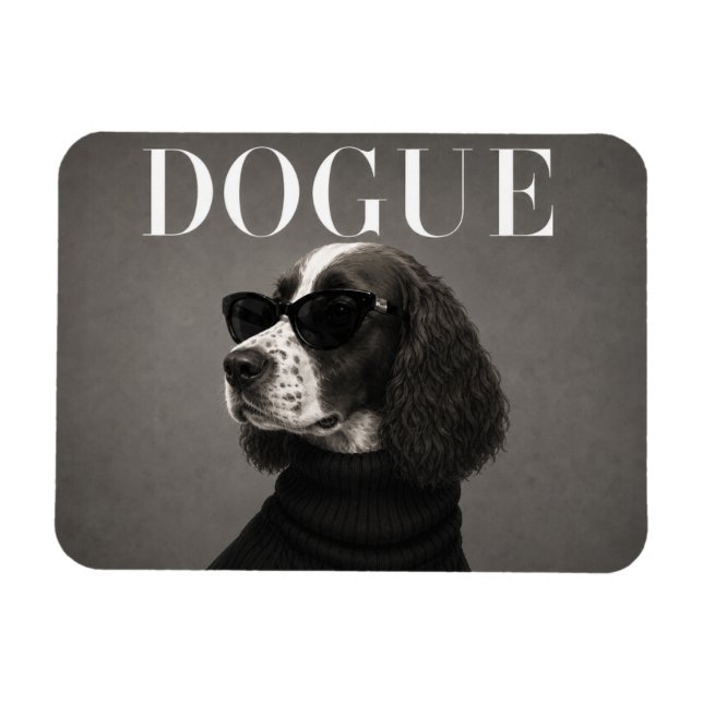 Englischer Springer Spaniel Editorial Hundeporträt Magnet (Horizontal)