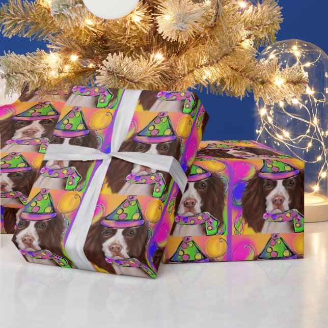 Englischer Springer Spaniel Geschenkpapier (Feiertage)