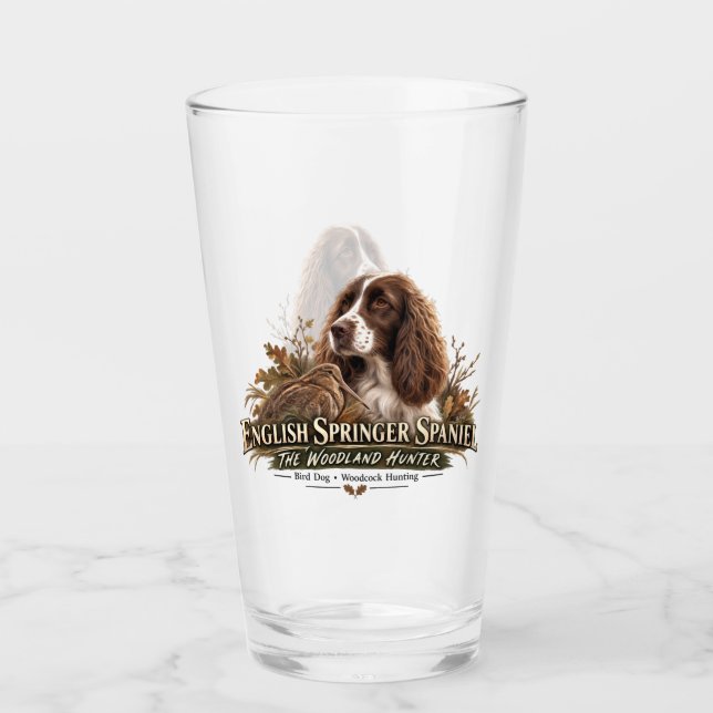 Englischer Springer Spaniel  Glas (Vorderseite)