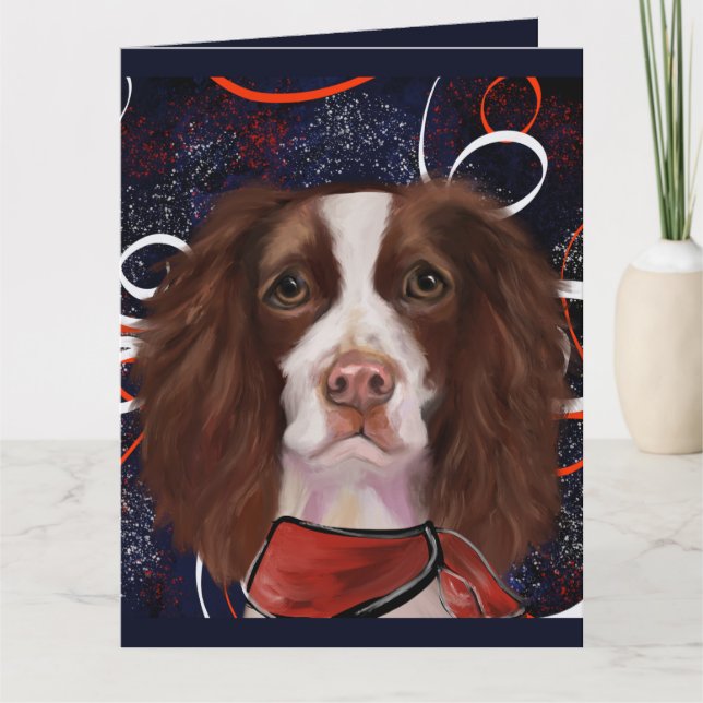 ENGLISCHER SPRINGER SPANIEL    KARTE (Vorderseite)