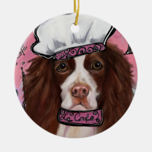Englischer Springer Spaniel Keramik Ornament