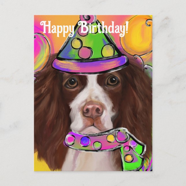 Englischer Springer Spaniel Postkarte (Vorderseite)