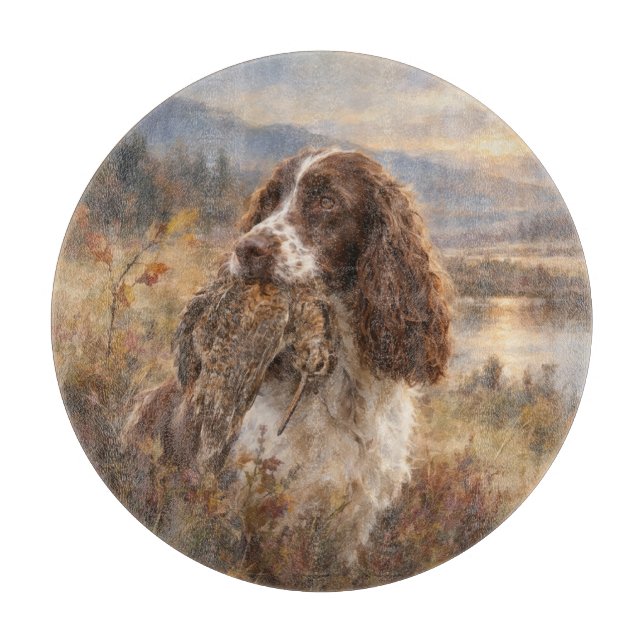 Englischer Springer Spaniel  Schneidebrett (Vorderseite)