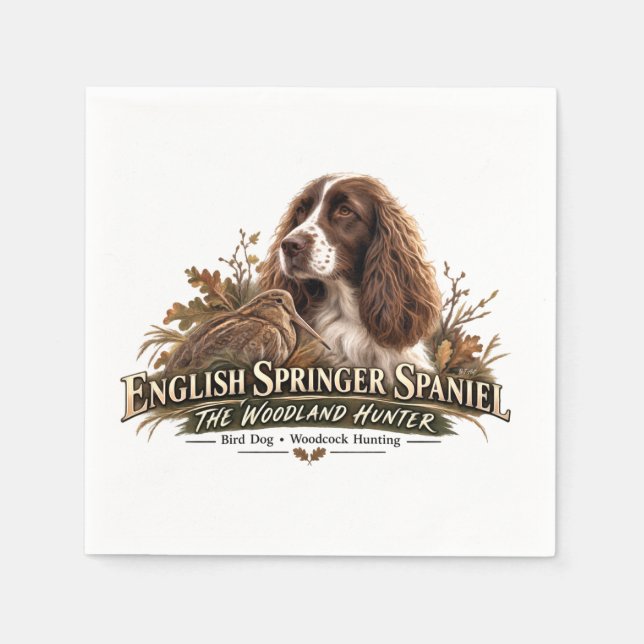 Englischer Springer Spaniel  Serviette (Vorderseite)